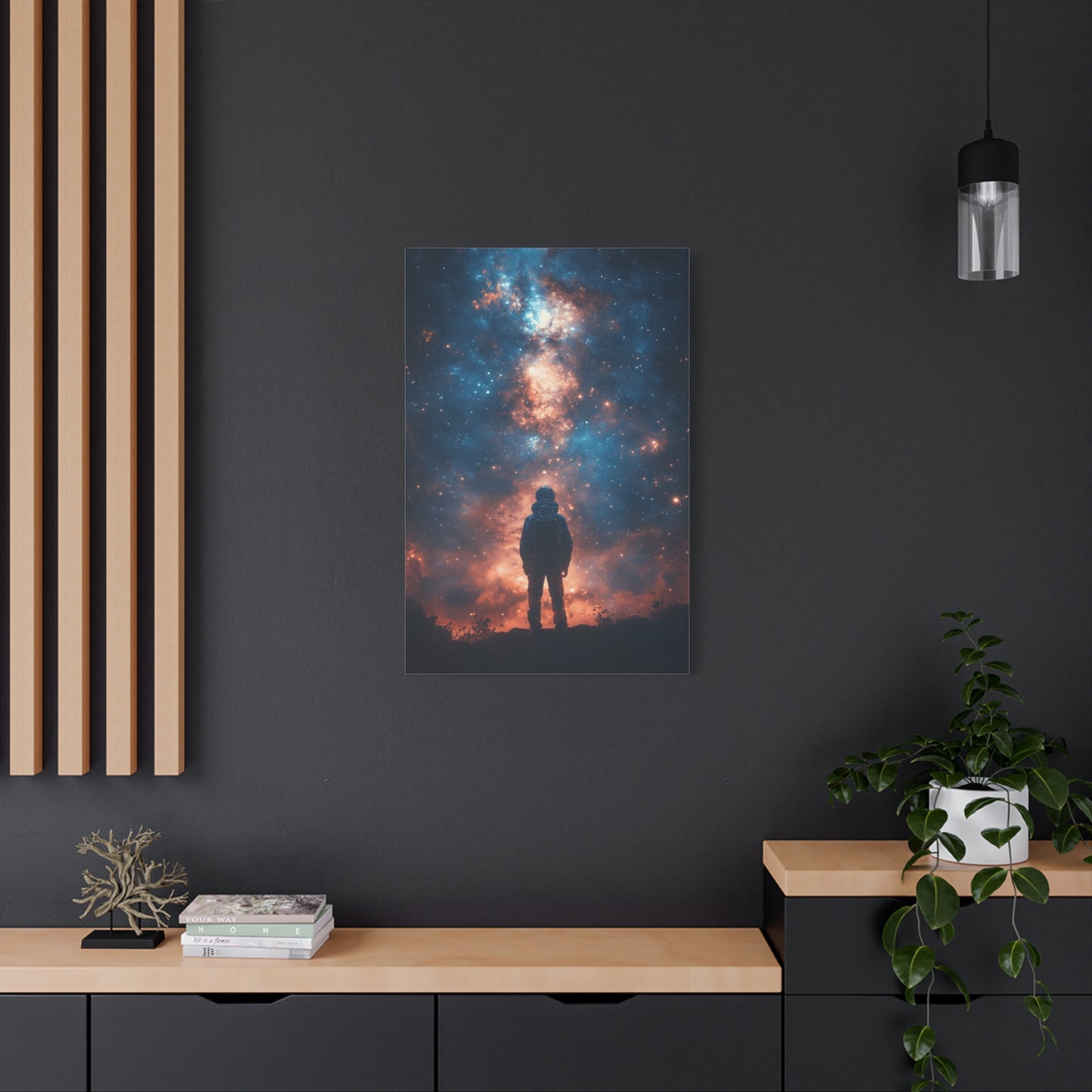 Cosmic Wall Art Canvas Print, Space Decor, Astronaut Artwork, Universe Gift, Galaxy Decoration, Sci-Fi Home Gallery
