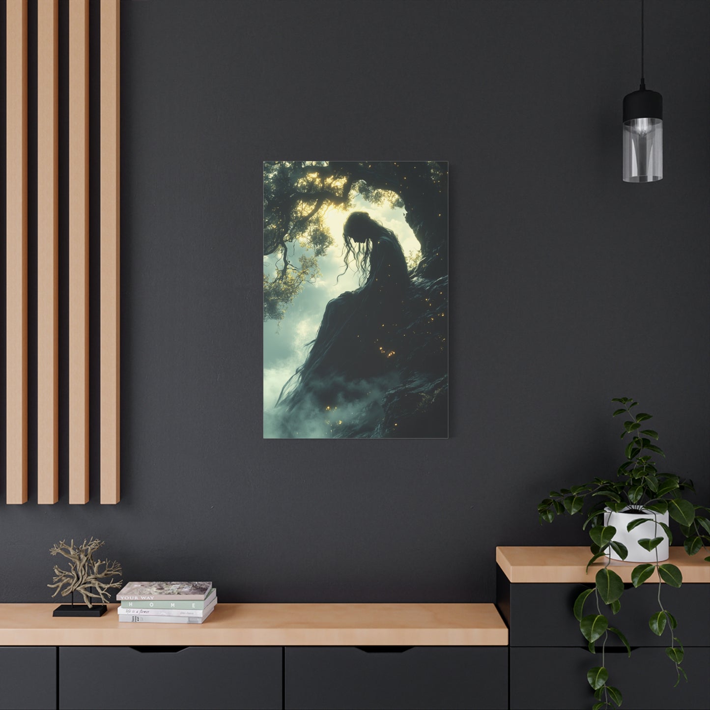 Mystical Forest Canvas Art, Dreamy Home Decor, Bohemian Wall Art, Enchanted Forest Print, Ethereal Nature Artwork, Gift for Nature Lovers