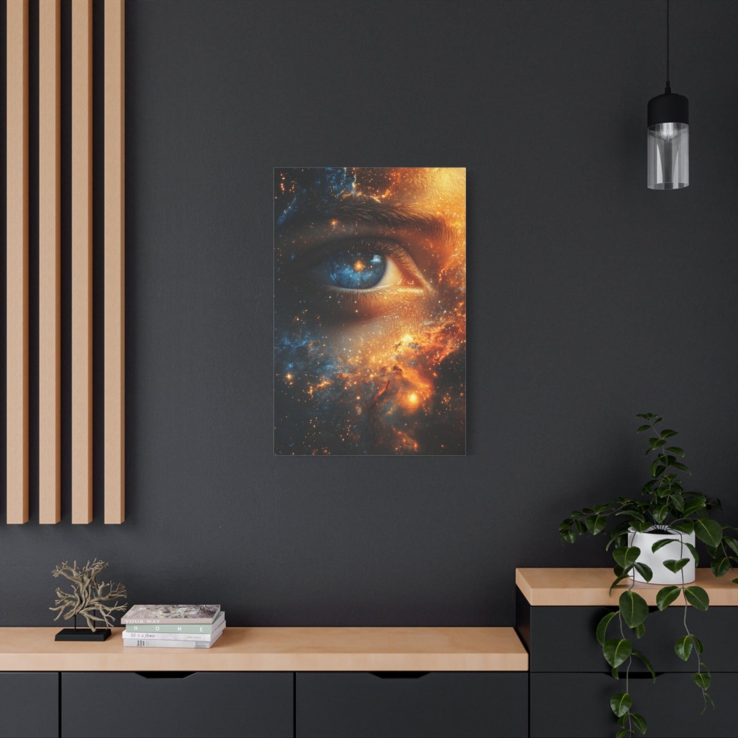 Cosmic Eye Wall Art Canvas, Mystical Home Decor, Celestial Art, Space Lover's Gift, Unique Wall Decor