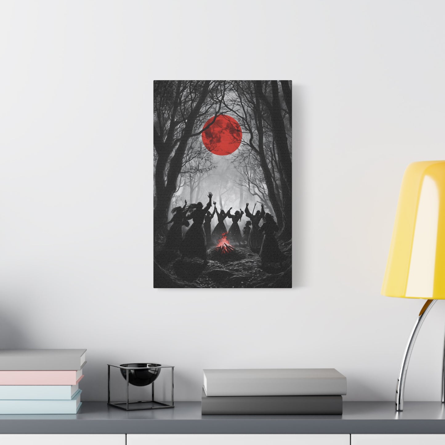 Mystical Forest Canvas Art, Wall Decor, Witchy Home Accent, Boho Decor, Spirit Circle Artwork
