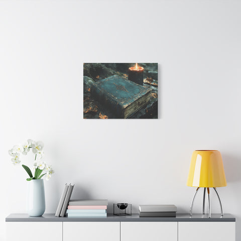 Mystical Canvas Art Print, Wall Decor for Wizardry Lovers, Fantasy Room Decoration, Gift for Bookworm, Gothic Home Accent