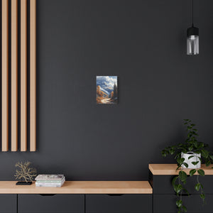 Stretched Canvas Wall Art, Scenic Mountain Landscape, Home Décor, Nature Wall Hanging, Autumn Vibes