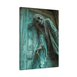 Eerie Ghost Wall Art Canvas, Perfect for Halloween Decor, Creepy Artwork for Home, Macabre Gift Idea, Spooky Room Accent