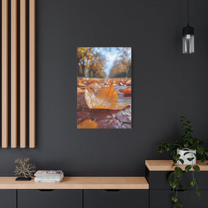 Autumn Leaf Canvas Wall Art, Nature Decor, Fall Home Decor, Seasonal Artwork, Gallery Wall, Eco-Friendly Art