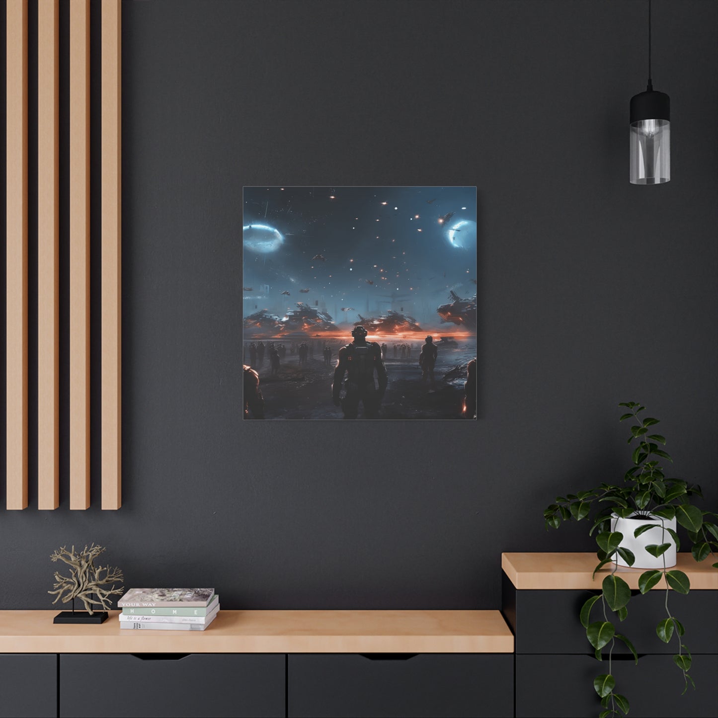 Sci-Fi Wall Art Canvas, Futuristic Decor, Space Art Print, Home Gallery Decoration, Gift for Sci-Fi Lovers