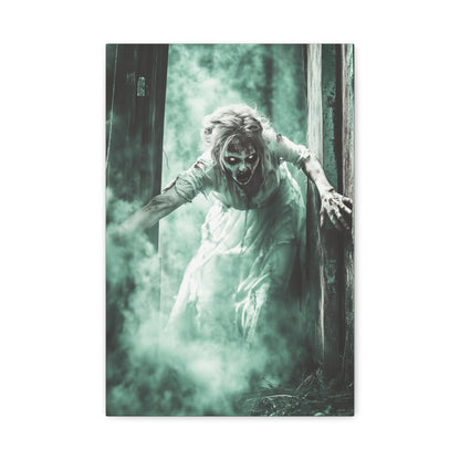 Haunting Matte Canvas Print, Wall Art for Halloween, Scary Decor, Spooky Home Decoration, Horror Lovers Gift, Creepy Artwork