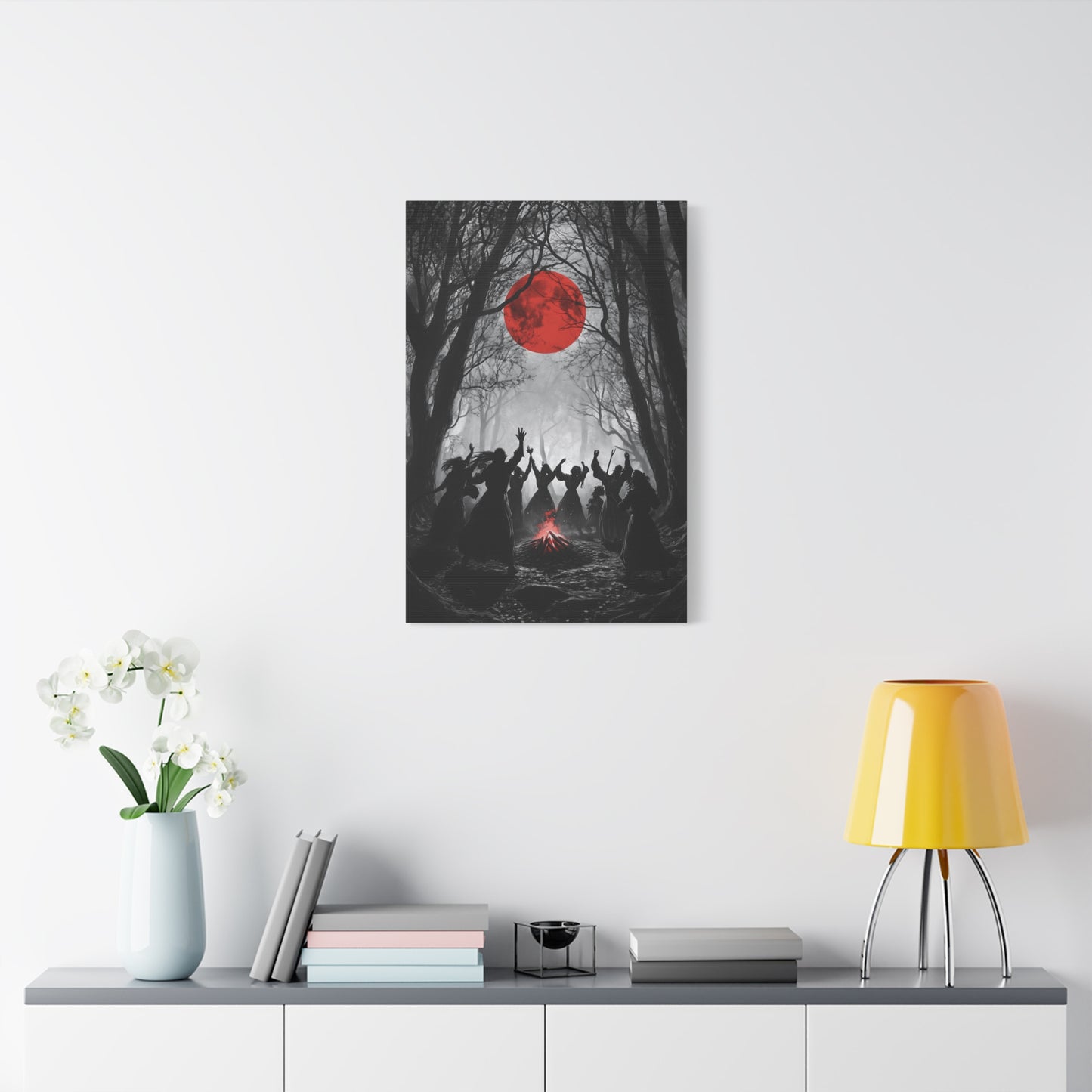 Mystical Forest Canvas Art, Wall Decor, Witchy Home Accent, Boho Decor, Spirit Circle Artwork