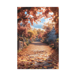Autumn Landscape Canvas Wall Art Print, Fall Decor, Home Decoration, Nature Artwork, Seasonal Gift, Cozy Vibes, Rustic Wall Decor