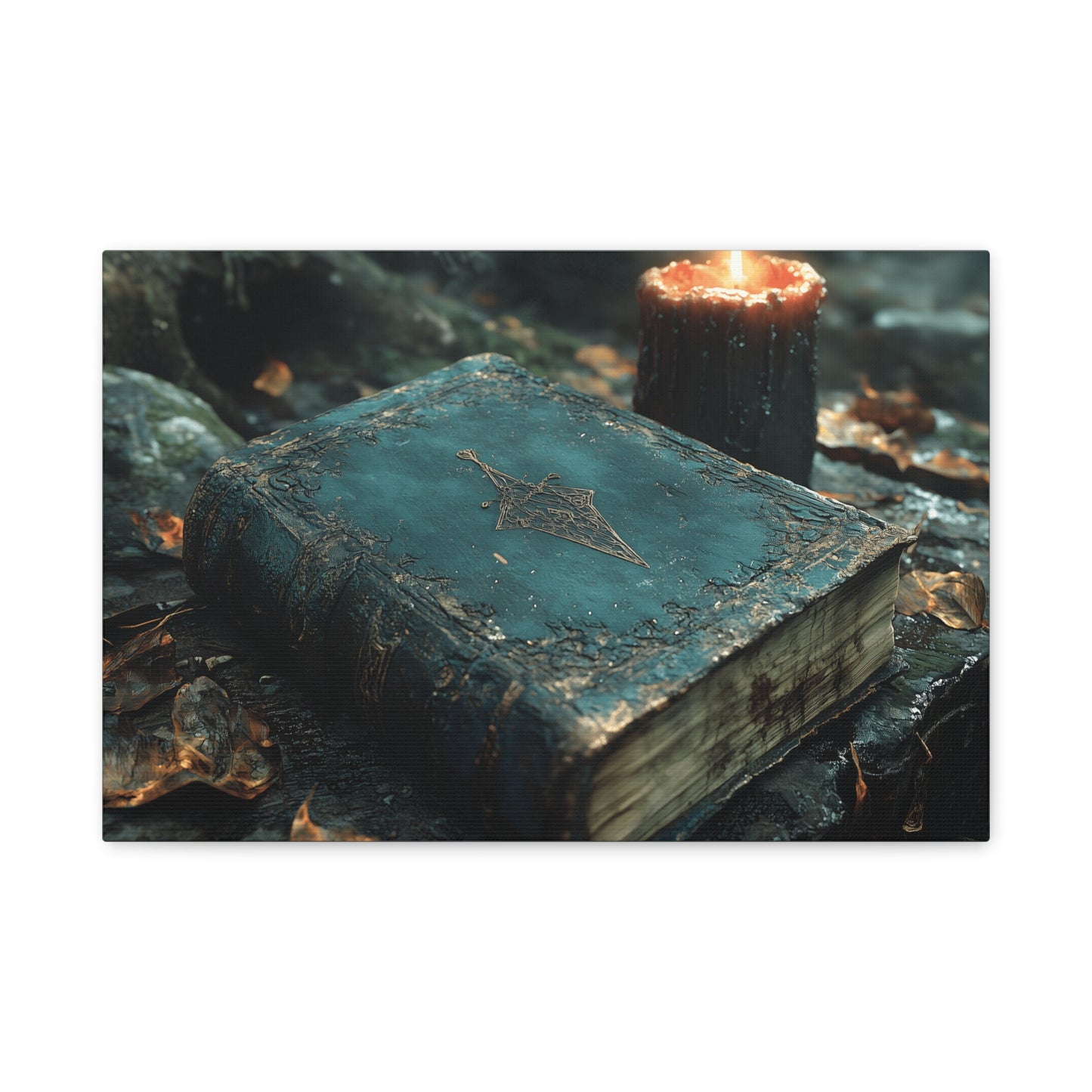 Mystical Canvas Art Print, Wall Decor for Wizardry Lovers, Fantasy Room Decoration, Gift for Bookworm, Gothic Home Accent