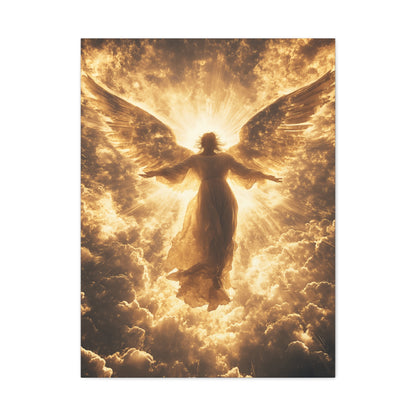 Heavenly Angel Canvas Print, Spiritual Wall Art, Home Decor, Gift for Faith, Inspirational Artwork, Angelic Guardian Decor