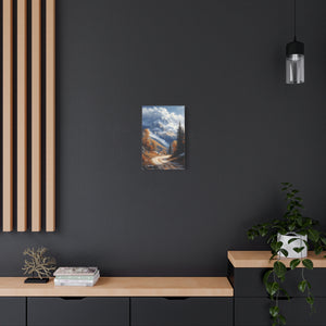 Stretched Canvas Wall Art, Scenic Mountain Landscape, Home Décor, Nature Wall Hanging, Autumn Vibes
