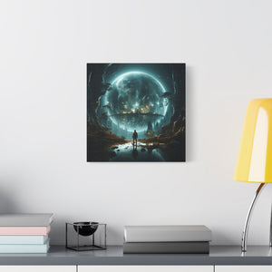 Cosmic Landscape Wall Art, Sci-Fi Home Decor, Canvas Print, Space Inspired Art, Gift for Astronomers, Futuristic Art