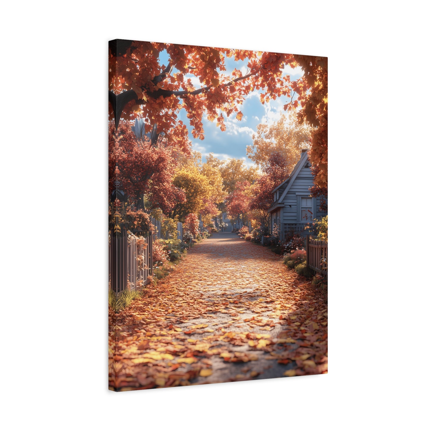 Autumn Landscape Canvas Wall Art Print, Fall Decor, Home Decoration, Nature Artwork, Seasonal Gift, Cozy Vibes, Rustic Wall Decor