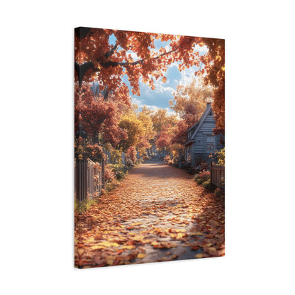 Autumn Landscape Canvas Wall Art Print, Fall Decor, Home Decoration, Nature Artwork, Seasonal Gift, Cozy Vibes, Rustic Wall Decor