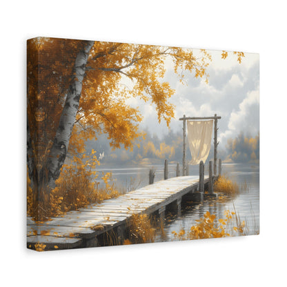 Autumn Serenity Wall Art, Cozy Home Decor, Nature Canvas, Fall Decor, Landscape Artwork, Gift for Nature Lovers