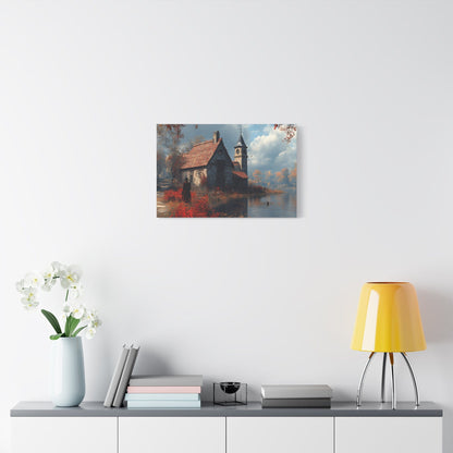 Rustic Art Canvas, Wall Decor, Home Decoration, Cozy Living Room, Nature Scene, Ideal for Holidays