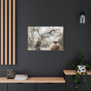 Nature-Inspired Matte Canvas Print, Wall Art, Bohemian Home Décor, Gift for Bird Lovers