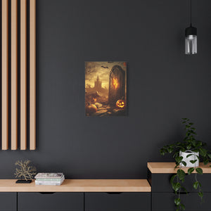 Halloween Canvas Art Print, Spooky Decor for Fall, Haunted House Wall Art, Perfect for Halloween, Autumn Decorations