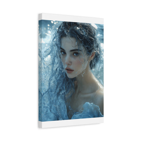 Serene Ocean Canvas Wall Art, Nature Decor, Home Aesthetics, Modern Artwork, Gift for Ocean Lovers, Deep Blue Wall Decor