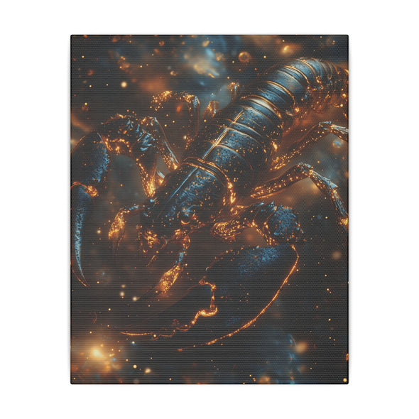 Canvas Art, Scorpio Astrological Sign, Stretched Canvas Print, AI Art, Matte Finish, Home Décor Wall Art