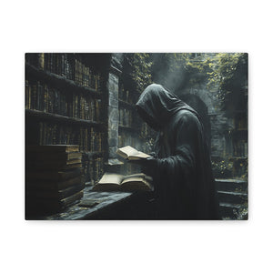 Mysterious Library Canvas Print, Dark Academia Wall Art, Book Lover Gift, Gothic Home Decor, Reading Nook Decoration, Unique Wall Art