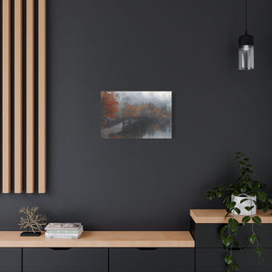 Autumn Landscape Canvas Print, Cozy Home Decor, Fall Artwork for Living Room, Gift for Nature Lovers, Fall Themed Wall Art