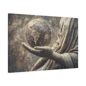 Earth in Hand - Matte Canvas Wall Art for Home Décor, Inspirational Artwork for Living Room