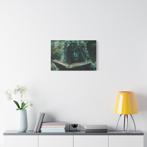Forest Goddess Art Canvas Wall Décor, Nature Lover Gift, Boho Home Decoration, Fantasy Artwork, Unique Gift Idea