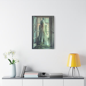 Haunting Matte Canvas Wall Art, Creepy Home Decor, Gothic Decor, Halloween Decoration, Spooky Art Piece