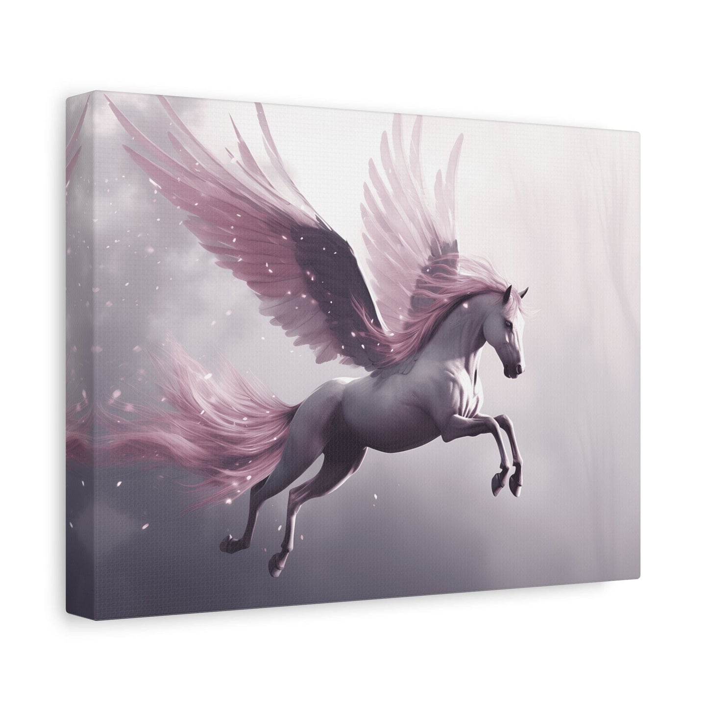 Fantasy Winged Horse Canvas Wall Art, Magical Home Décor, Gift for Horse Lovers, Fairy Tale Art, Dreamy Artwork