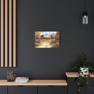 Autumn Landscape Canvas Print, Fall Decor, Farmhouse Wall Art, Nature Artwork, Seasonal Home Decoration