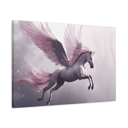 Fantasy Winged Horse Canvas Wall Art, Magical Home Décor, Gift for Horse Lovers, Fairy Tale Art, Dreamy Artwork