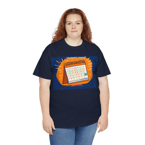 Periodic Table Calendar Tee — Humorous Science Pun T-Shirt