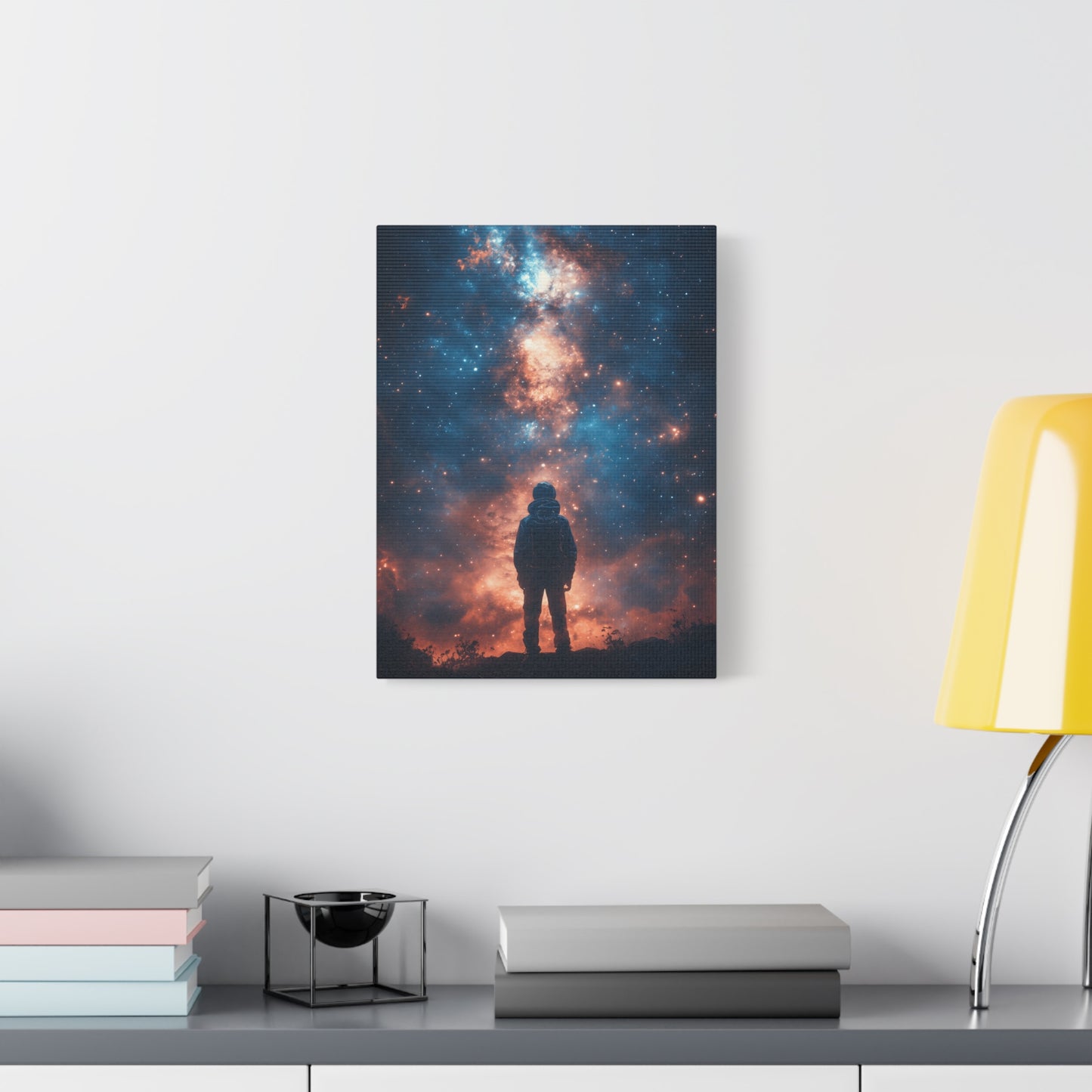 Cosmic Wall Art Canvas Print, Space Decor, Astronaut Artwork, Universe Gift, Galaxy Decoration, Sci-Fi Home Gallery