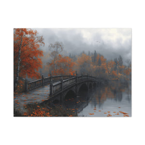 Autumn Landscape Canvas Print, Cozy Home Decor, Fall Artwork for Living Room, Gift for Nature Lovers, Fall Themed Wall Art