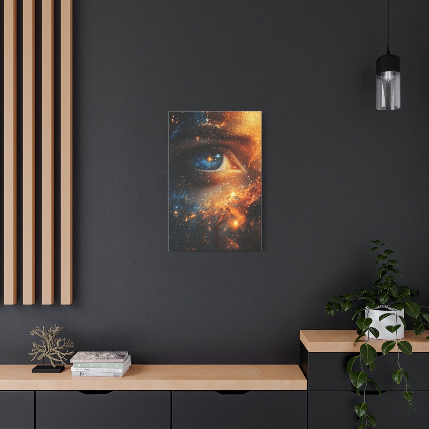 Cosmic Eye Wall Art Canvas, Mystical Home Decor, Celestial Art, Space Lover's Gift, Unique Wall Decor
