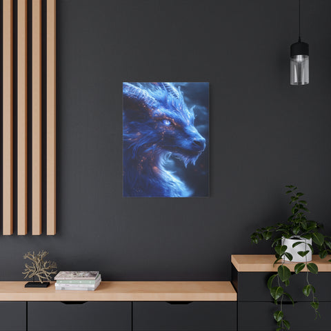 Mystical Creature Canvas Print, Dragon Wall Art, Fantasy Home Decor, Unique Gifting, Gothic Art Piece, Bedroom Aesthetic