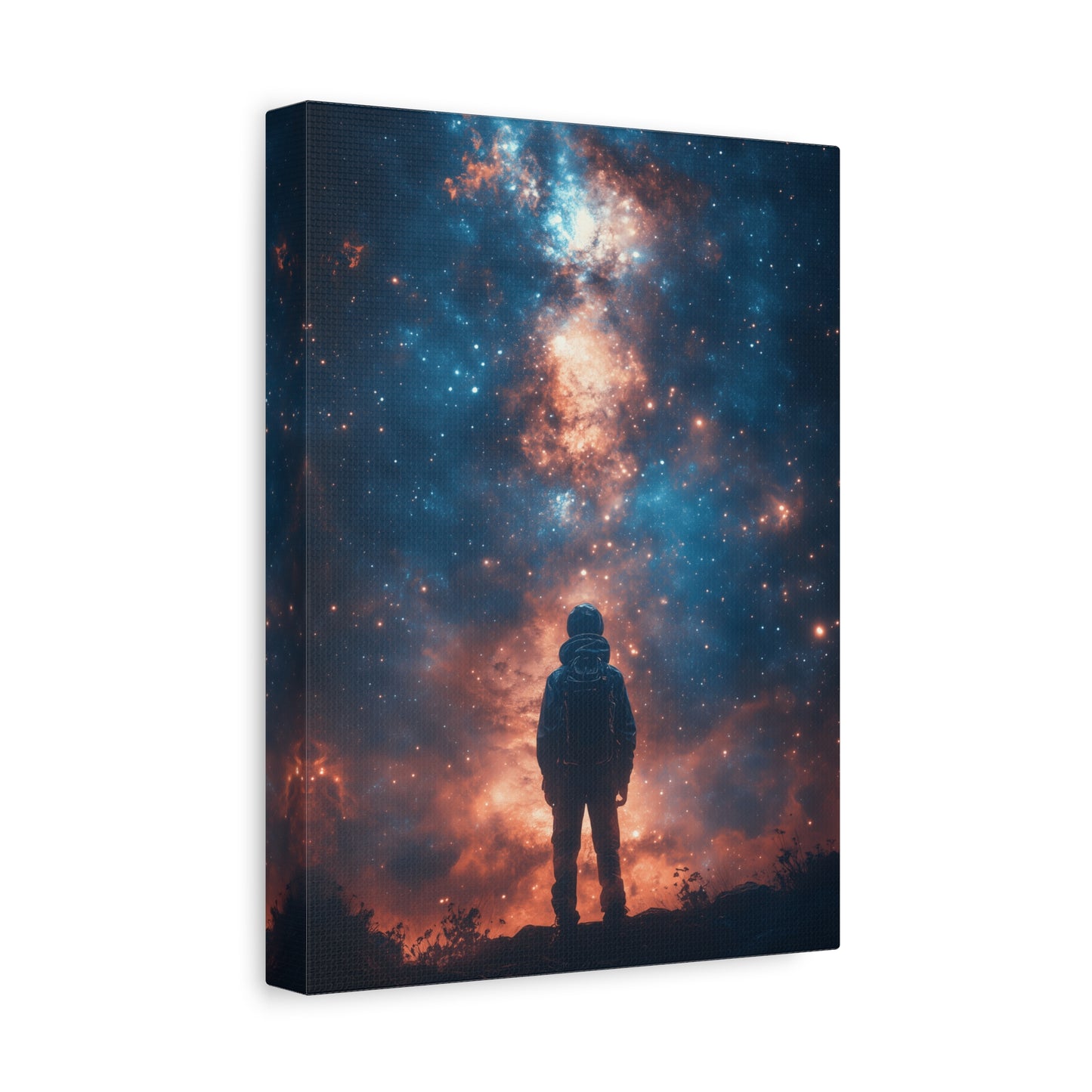 Cosmic Wall Art Canvas Print, Space Decor, Astronaut Artwork, Universe Gift, Galaxy Decoration, Sci-Fi Home Gallery