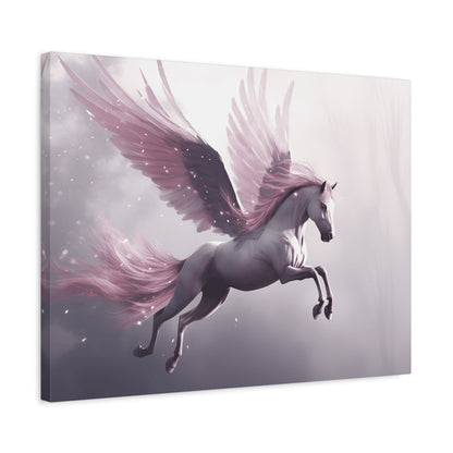 Fantasy Winged Horse Canvas Wall Art, Magical Home Décor, Gift for Horse Lovers, Fairy Tale Art, Dreamy Artwork