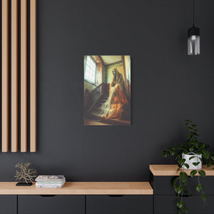 Haunting Ghost Canvas Art, Spooky Home Decor, Halloween Wall Art, Gothic Decoration, Creepy Haunted Print
