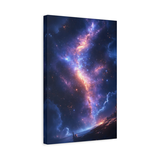 Celestial Canvas Print, Galaxy Wall Art, Home Decor, Starry Night Artwork, Cosmic Print, Gift for Space Lovers