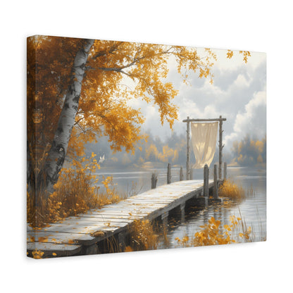 Autumn Serenity Wall Art, Cozy Home Decor, Nature Canvas, Fall Decor, Landscape Artwork, Gift for Nature Lovers