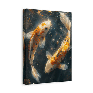 Serene Koi Canvas Print, Aquatic Art, Home Décor, Meditation Gift, Nature Wall Art, Zen Décor