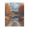 Autumn Décor, Canvas Art, AI Autumn Landscape, Nature Artwork Gift, Modern Wall Hanging, Unique Wall Art