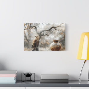 Nature-Inspired Matte Canvas Print, Wall Art, Bohemian Home Décor, Gift for Bird Lovers