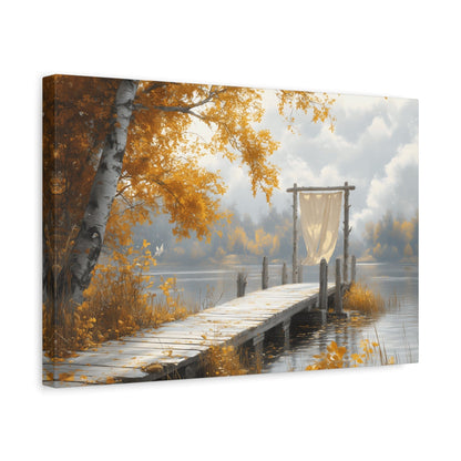 Autumn Serenity Wall Art, Cozy Home Decor, Nature Canvas, Fall Decor, Landscape Artwork, Gift for Nature Lovers