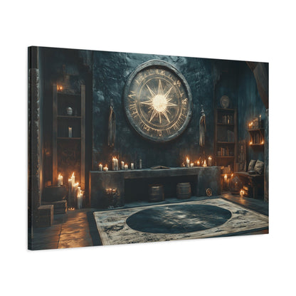 Mystical Matte Canvas Wall Art, Gothic Home Decor, Spiritual Room Decoration, Witchy Aesthetic, Bohemian Wall Hanging