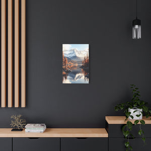Serene Landscape Canvas Art, Nature Decor, Wall Art Print, Mountain Scene, Autumn Home Decoration