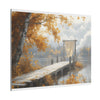 Autumn Décor, Canvas Art, AI Autumn Landscape, Nature Artwork Gift, Modern Wall Hanging, Unique Wall Art