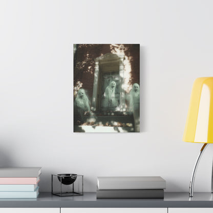 Ghostly Wall Art, Spooky Decor for Halloween, Haunted House Artwork, Paranormal Canvas, Unique Home Decoration